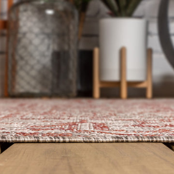 Estrella Bohemian Medallion Textured Weave Indoor/outdoor Runner Rug
